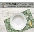 thumbnail image 5 of Ruvanti Placemats 100% Cotton 13x19 inch, Dining Table Placemats Set of 6, Modern Place Mats for Dining Table Décor, Kitchen & Table Linens, Coffee Mat for Christmas Dinners – Grass Green, 5 of 8