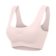 thumbnail image 2 of Alun Smooth Seamless T-Shirt Bras for Women Lightweight Stretch Comfort Longline Sport Bralettes Everyday Wireless Thin Padding Full-Coverage for a Natural Shape Pink M, 2 of 8