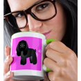 thumbnail image 2 of 3drose, Cute Black Cocker Spaniel Pink with Pawprints, 11oz Two-tone Green Mug, 2 of 6