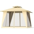 thumbnail image 2 of Phonjoroo Patio Gazebo Tent Outdoor Canopy Shelter 12'x12' w/Mosquito Netting with 144 Square Feet of Shade for Garden, Backyard Deck and Lawns, 2 of 6