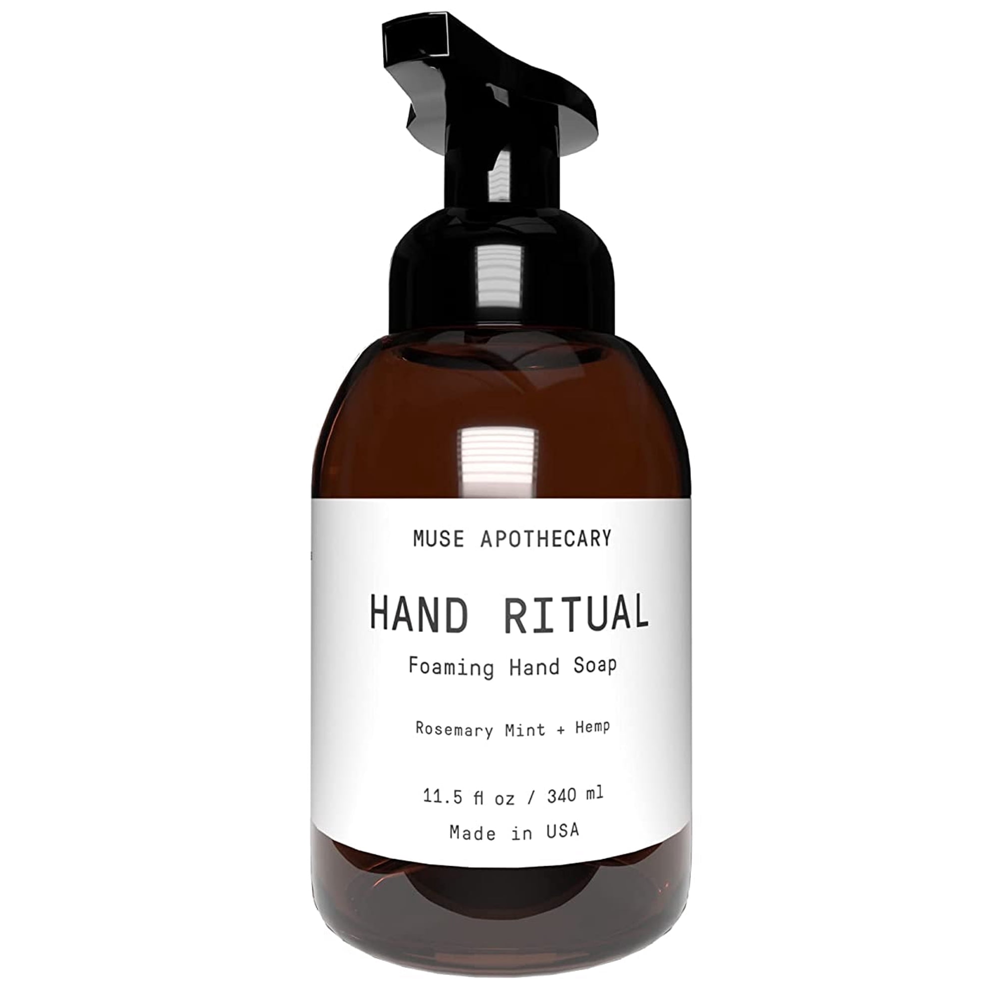 Muse Apothecary Hand Ritual Luxury Aromatherapy Foaming Soap with Rosemary Mint & Hemp Oil, 11.5 Oz