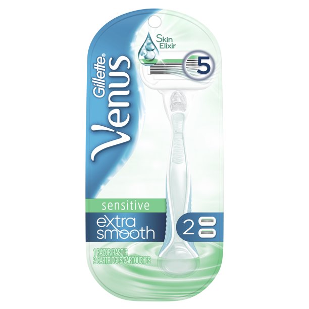 Gillette Venus Extra Smooth Sensitive Womens Razor, 2 Blade Refills