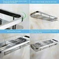 thumbnail image 4 of Carrito de ducha SUS304, estante de ducha de acero inoxidable, estante de baño montado en la pared, cesta de ducha rectangular, cromado, 4 of 5