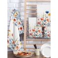 thumbnail image 2 of Spring Floral Hand Towels Set, Waffle Weave Kitchen Towels 2 Pieces, Watercolor Elegant Summer Botanical Microfiber Hair Face Bath Tea Towel Absorbent Quick Drying Cleaning Dish Cloths 15.7"x23.6", 2 of 7