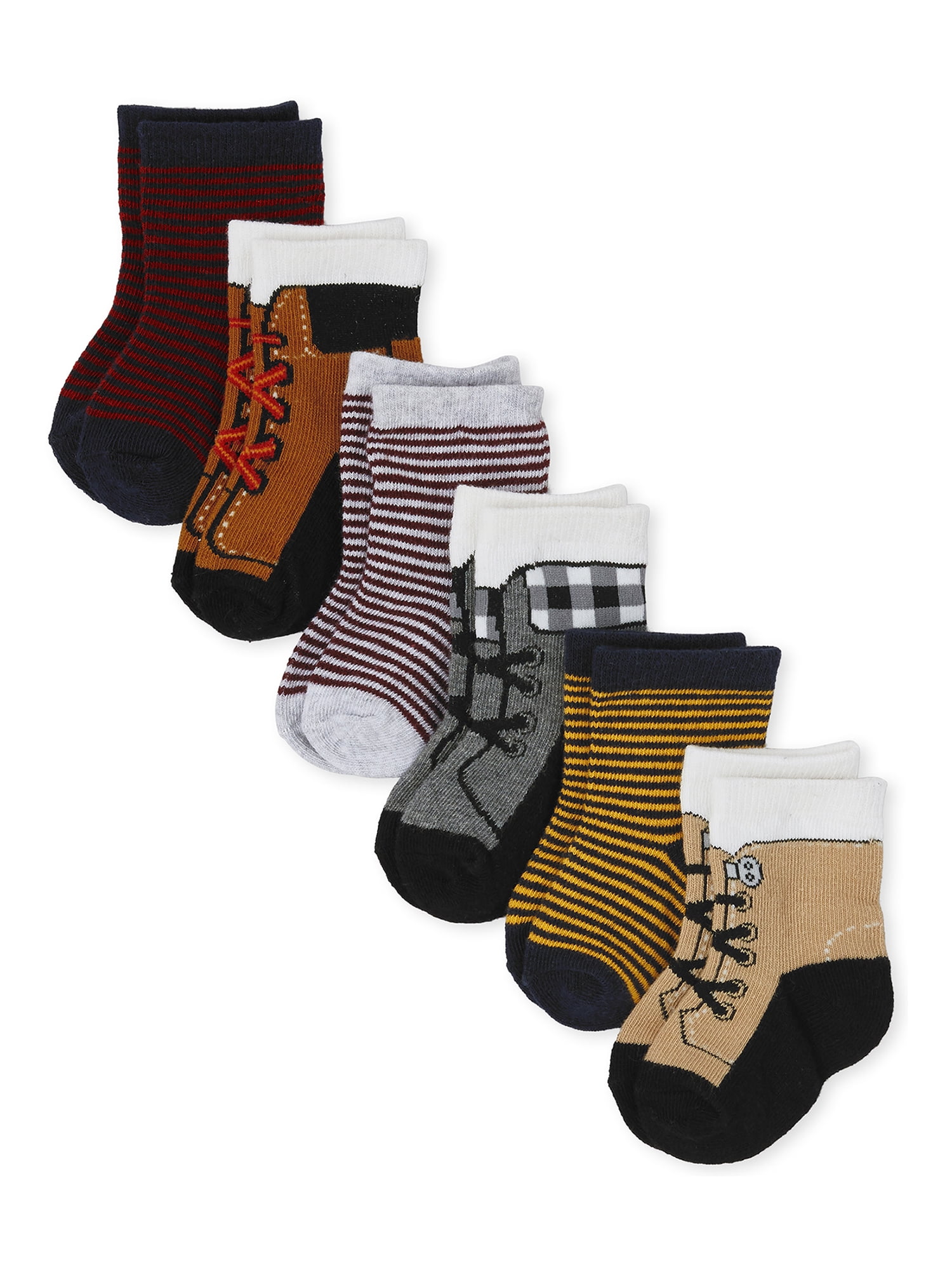 The Children's Place The Children's Place Baby Boy Socks, 6Pack Sock Set