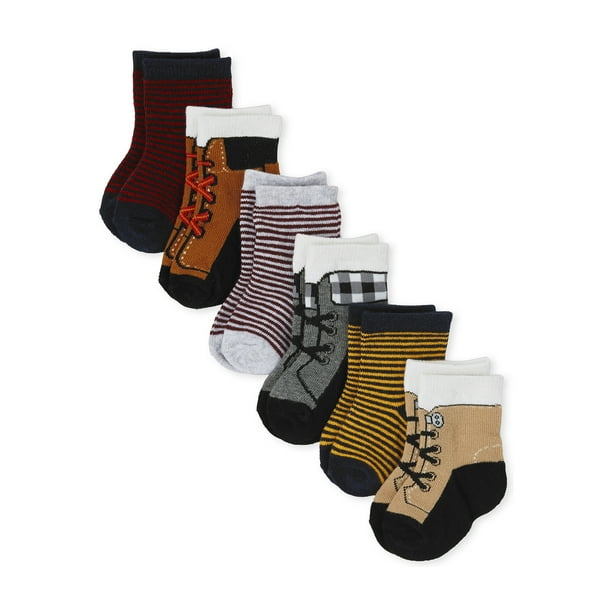 The Children's Place The Children's Place Baby Boy Socks, 6Pack Sock