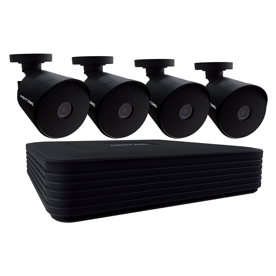 夜猫子4摄像头高清家庭安全系统w/ DVR