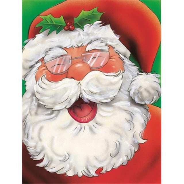 Jolly Santa Claus Drapeau Toile Taille Maison