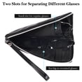 thumbnail image 2 of Linkidea Oversized Sunglasses Pouch, Large Frame Glasses Pouch for Sunglass, Eyeglasses Travel Bag Compatible with RB Double Bridge Round/Drifter Square/Aviator (Black), 2 of 7
