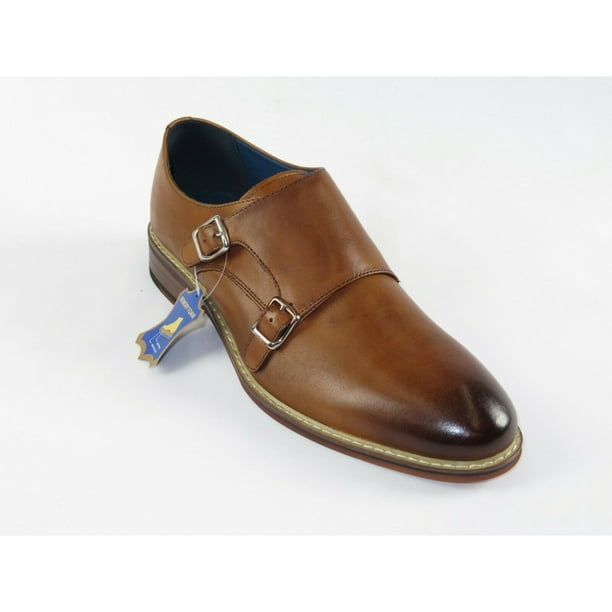 La Milano - Mens La Milano Leather Shoes Oxford Plain Toe Double Buckle ...
