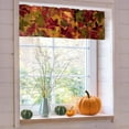thumbnail image 3 of Fall Maple Leaves Window Valances Thanksgiving Autumn Kitchen Short Curtains with Rod Pocket Valance Drapes Farmhouse Window Treatment for Living Room Bathroom Decor 54" X 18", 3 of 6