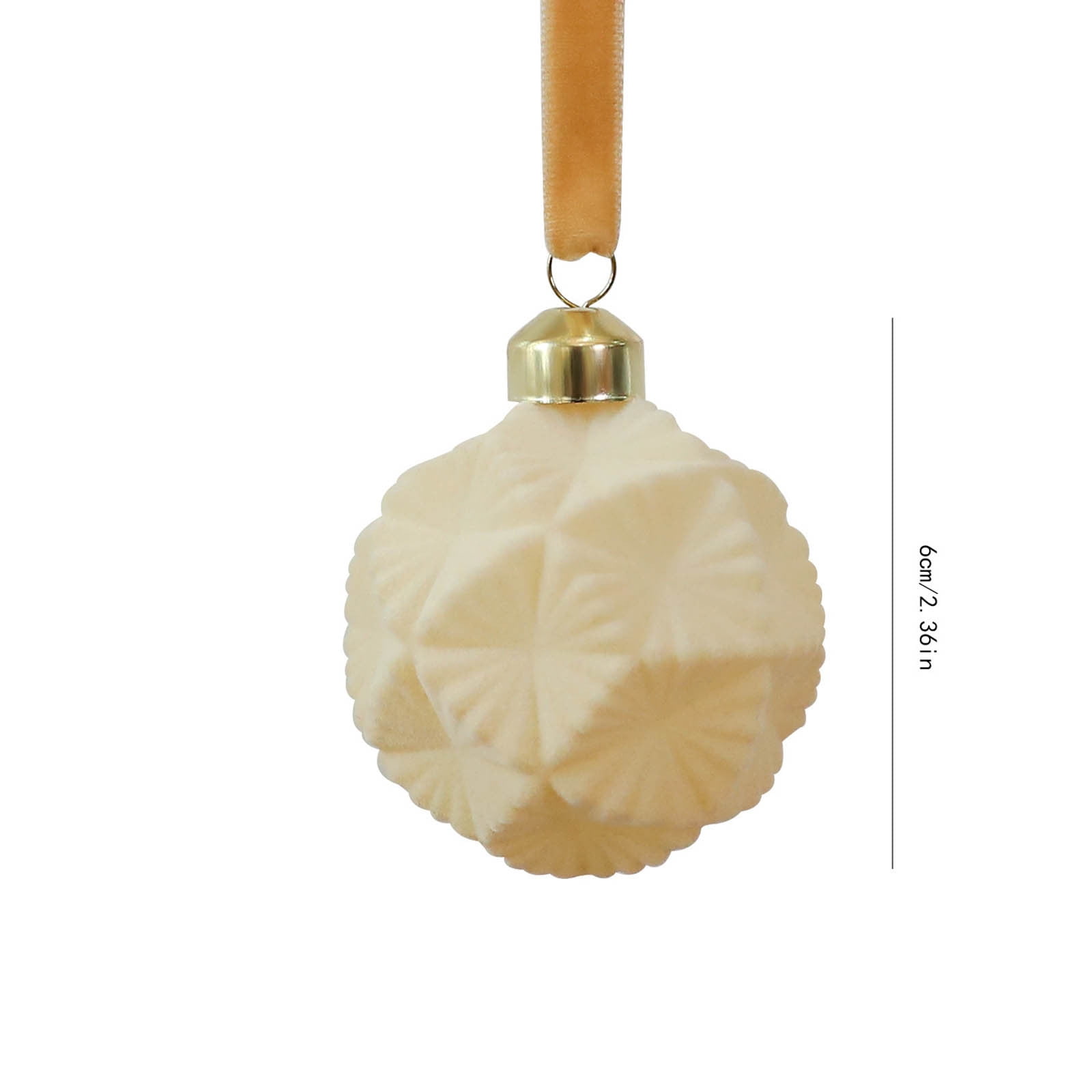 Cheapark Christmas Decorative Ball Plastic Painted Flocked Ornament Holiday Tree Hanging Scene Decor Gift