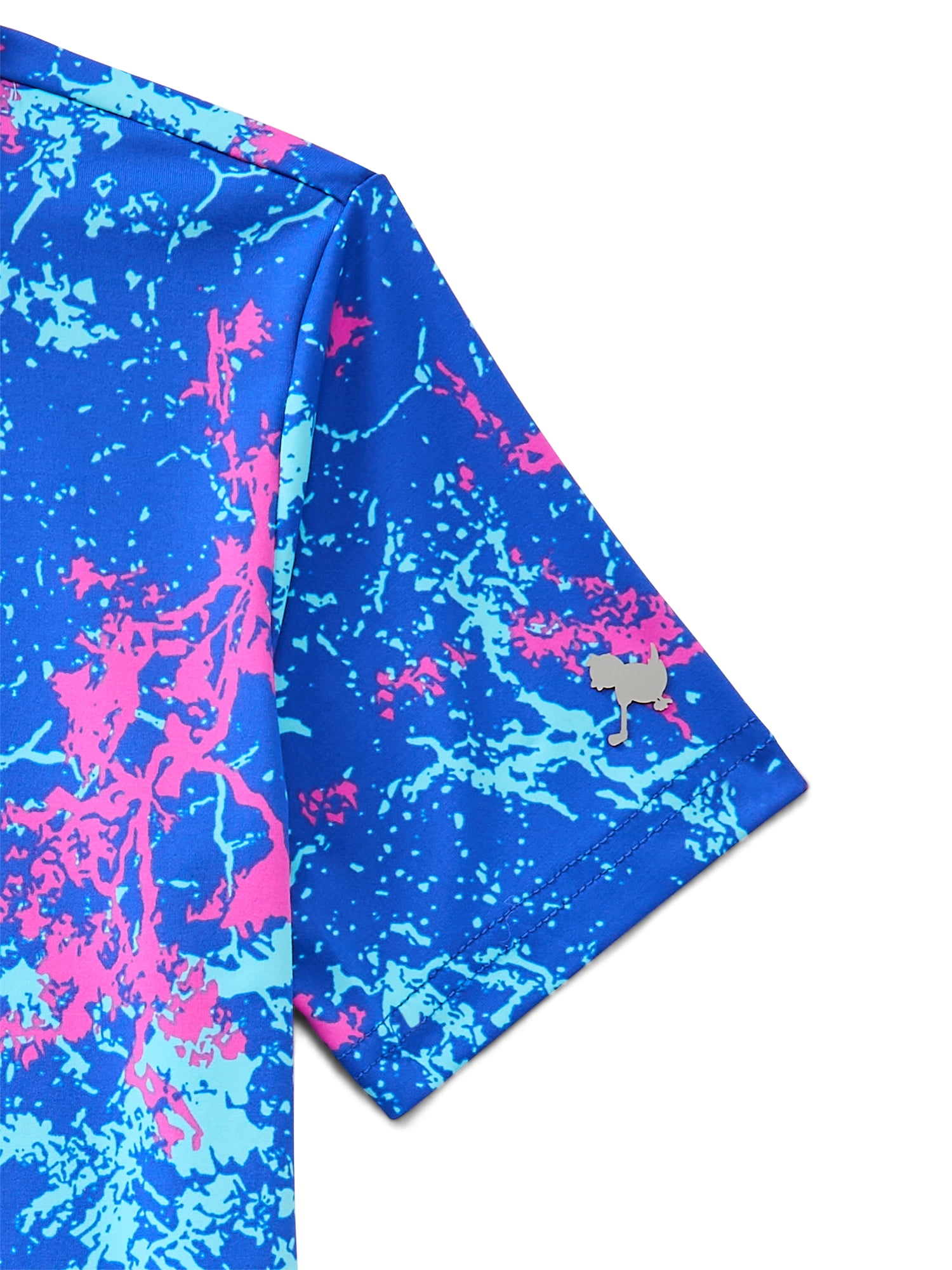 Birdie Bound Boys Multi Lighting Bold Print Polo Shirt, Sizes XS-XL