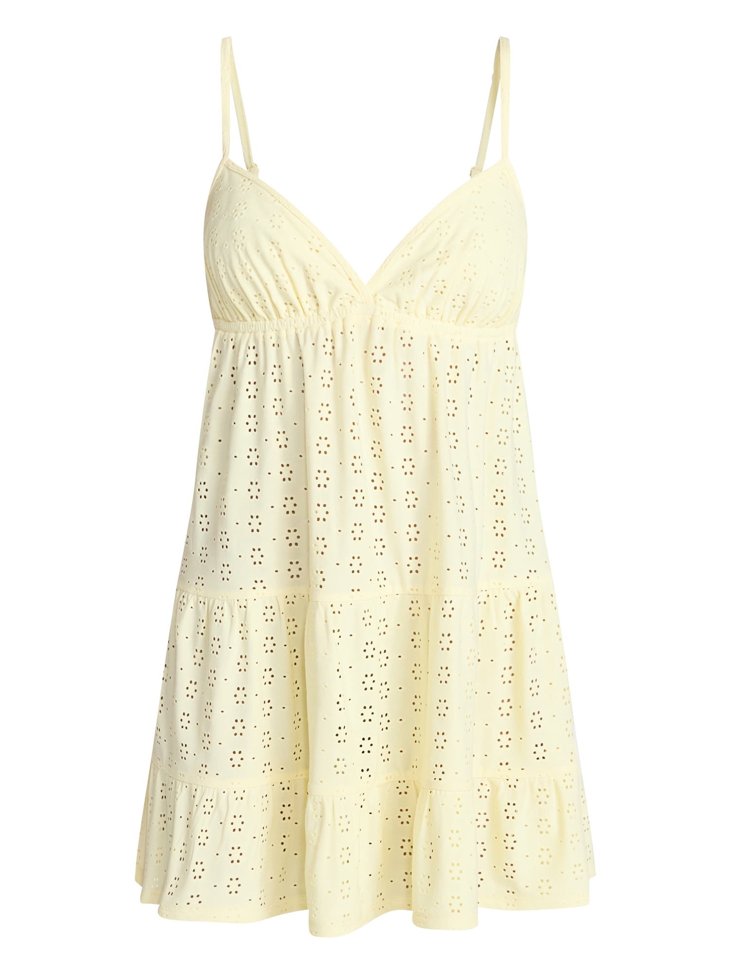 No Boundaries Tiered Cami Sleep Dress, Women's XS-XXL
