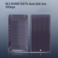 thumbnail image 3 of External SSD Case, Plug and Play M.2 NVMe NGFF  SSD Enclosure 10Gbps Two Bay  for M.2 2230 42 60 80 SSD, 3 of 8