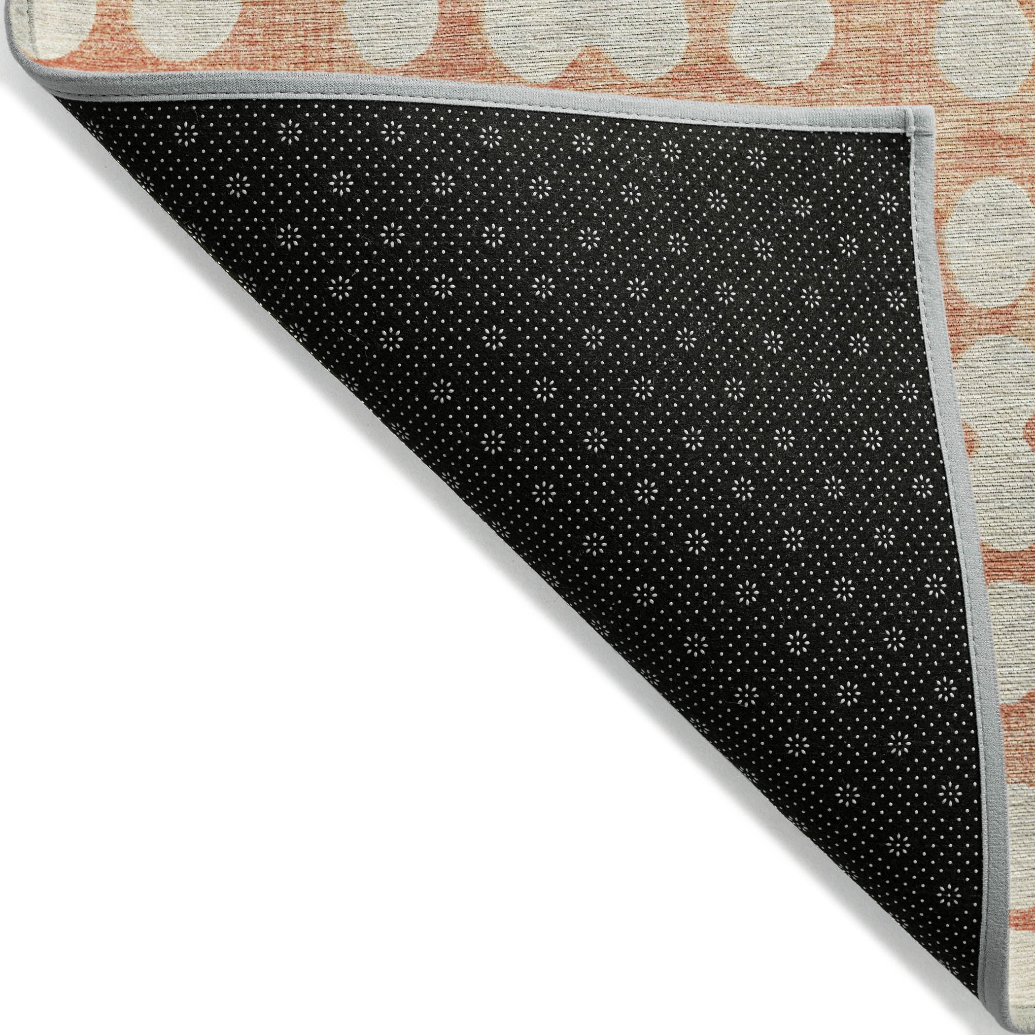 Addison Rugs Chantille Indoor/Outdoor Transitional Circles Coral Washable Rectangle Rug, 3' x 5'