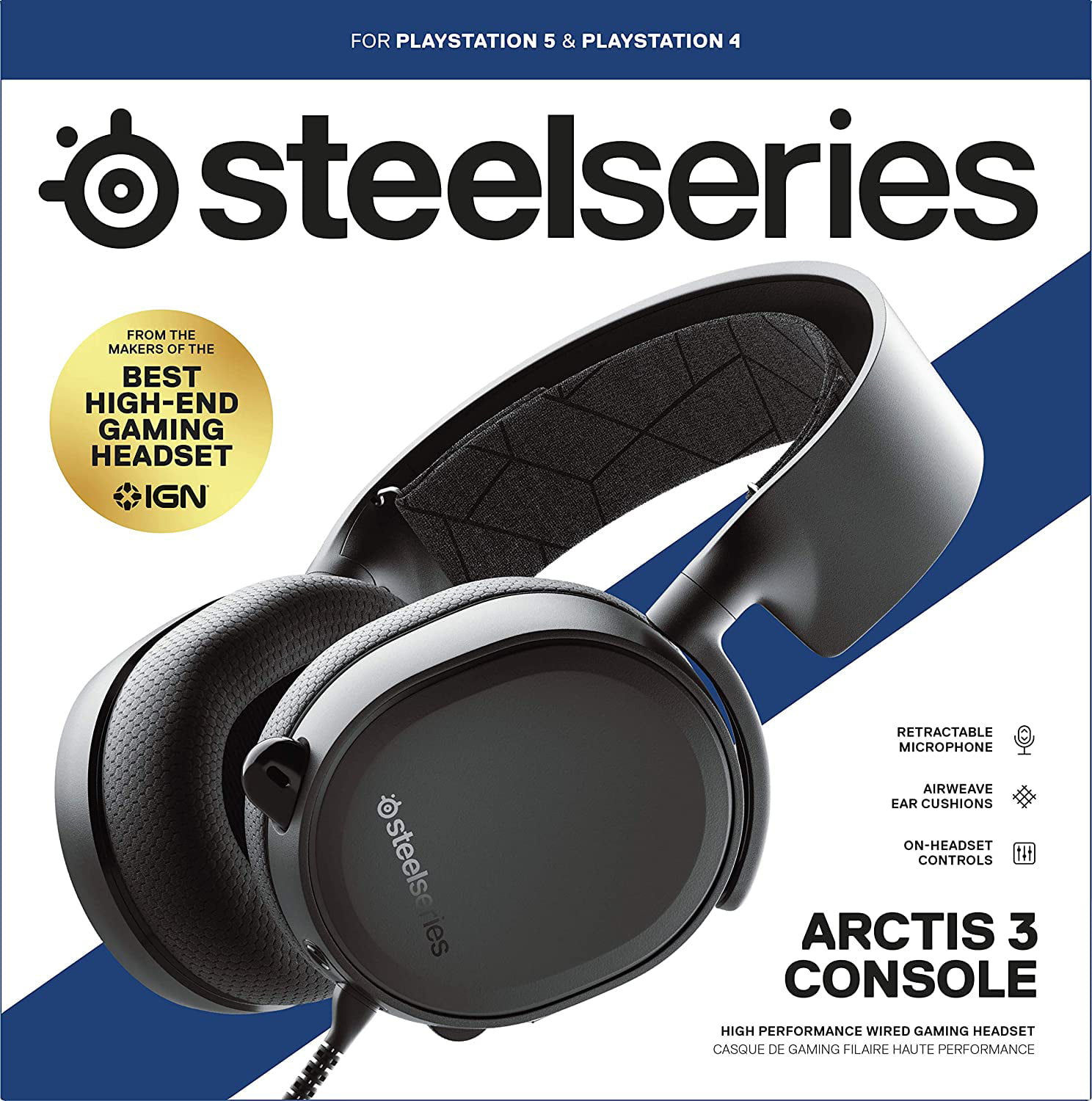 Geneeskunde enz Gaan SteelSeries Arctis 3 Console - Stereo Wired Gaming Headset for PlayStation  5 / 4, Xbox Series X|S, Nintendo Switch, VR, Android and iOS - Black -  Walmart.com