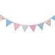 thumbnail image 4 of Moyic Banderines de cumpleaños para niños, banderines de algodón para fiestas, decoración de pared de cumpleaños para niños Kits de decoración para fiestas Pastoral rosa azul Moyic HA6324-04B, 4 of 6
