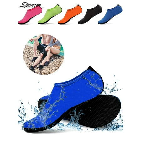 Spencer Men Women Barefoot Water Skin Shoes Aqua Socks for Beach Swim Surf Yoga (Best Aqua Socks For Swimming)