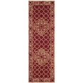 thumbnail image 2 of Safavieh DuraRug 2'6" X 10' Hand Hooked Rug in Maroon and Gold, 2 of 8