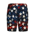 thumbnail image 2 of Lsque Red Blue White Stars Mens Sleep Pajama Shorts,Short Pajama Pants, Cotton Ultra-Soft Knit-3X-Large, 2 of 9