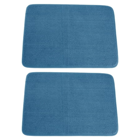 

YIMIAO 2Pcs Drying Pad Great Water Absorption Microfiber Quick Drying Easy to Clean Counter Drainer Pads Kitchen Supplies