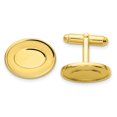 thumbnail image 1 of Gold Oval Engravable Area Cuff Links Link Collar Stay  For Dad Mens  For Him, 1 of 6