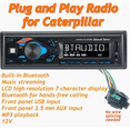thumbnail image 4 of 12 Volt Plug & Play Radio for Caterpillar Excavator Dozer Loader AM/FM/ Bluetooth /AUX, 4 of 5