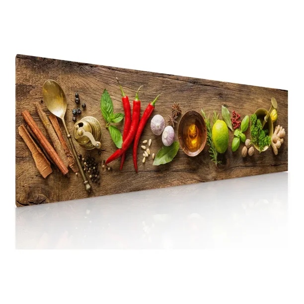 Cuadro Decorativo Para Cocina o Comedor Especias Madera