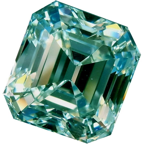 RINGJEWEL 2.44 Ct VVS1 Fancy Vivid Blue Color Emerald-Cut Loose Moissanite Stone