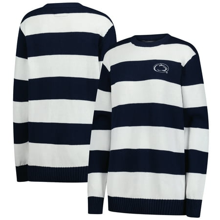 Unisex Uscape Apparel White/Navy Penn State Nittany Lions Renew Knit Stadium Sweater Unisex Uscape Apparel White/Navy Penn State Nittany Lions Renew Knit Stadium Sweater