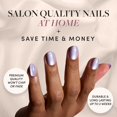 thumbnail image 2 of Press On Nails Glamnetic Sirenita con forma de cola de sirena corta ovalada, color morado, 2 of 6