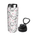 thumbnail image 2 of Honeii Alpacas and Hearts Print 18OZ Sports Insulated Kettle,Double-Walled Stainless Steel Water Bottle with Leak-Proof Lid, Perfect for Outdoor, Sports, and Travel, 2 of 4