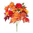 thumbnail image 2 of fall flowers sunflowers Artificial Flowers Autumn Sunflower for Fall Thanksgiving Festival Simulation Bouquet fall decor Plastic Fake Flower Ornaments Welcome Home Decorations sunflower decorations, 2 of 9
