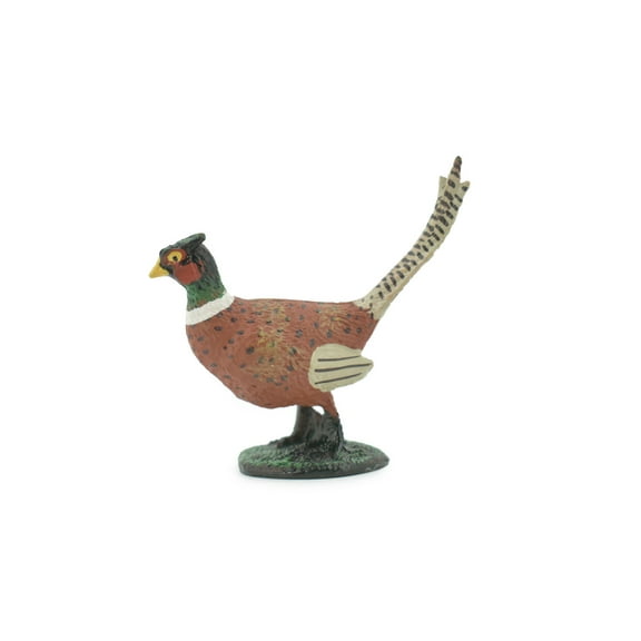 Bird, Pheasant, Male, Cock, Museum Quality, Hand Painted, Rubber Rodent, Realistic Toy Figure, Model, Replica, Kids, Educational, Gift, 2 1/2" CH609 BB166
