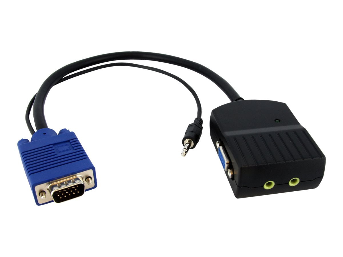 2 Port VGA Video Splitter with Audio USB Powered