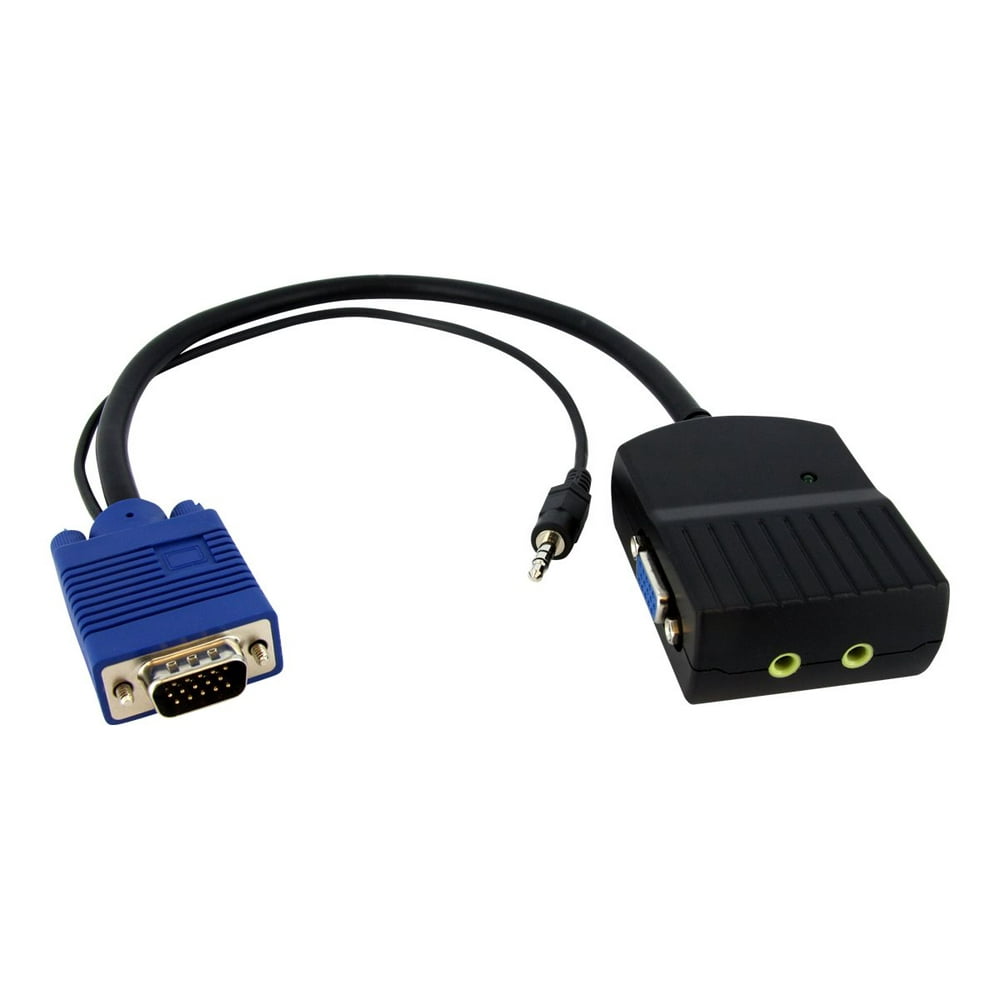 2 Port VGA Video Splitter with Audio USB Powered