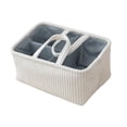 thumbnail image 2 of Cesta de almacenamiento tejida multifunción, resistente, ligera, portátil, organizador de almacenamiento Blanco, 2 of 9