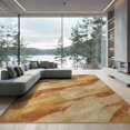 thumbnail image 2 of ODIKA 6'x9' Washable Area Rug Geometric Sweeping Muted Palette Asymmetrical Contemporary Assorted for Queen Size Bedroom, Under Bed, Master Suite, Easy Care, Non-Shedding, 2 of 7