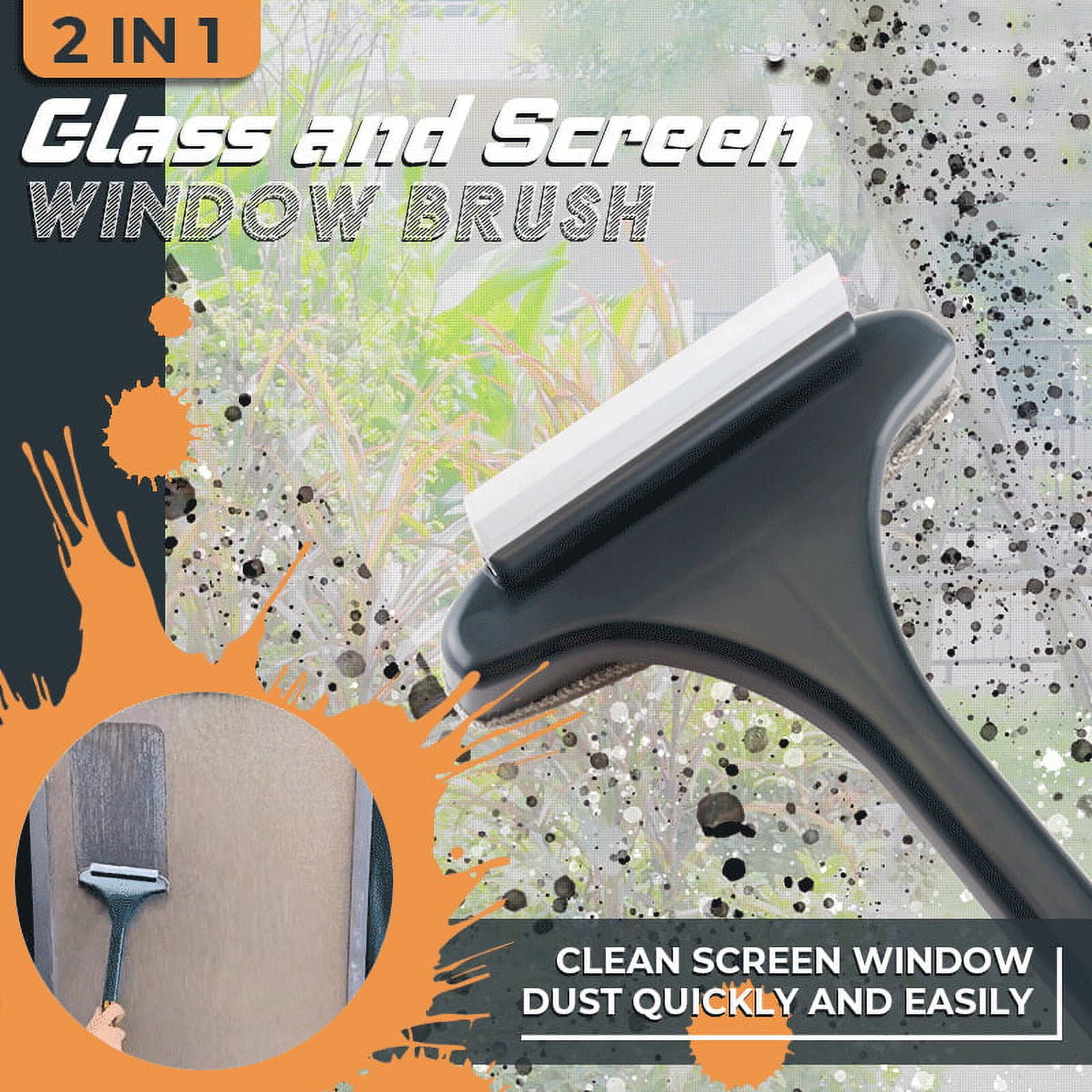 Screen Cleaner Brush - 2 in 1 Window Glass Cleaning Washing