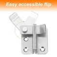 thumbnail image 4 of Uxcell 2Pack 45mm Stainless Steel Flip Gate Latch Door Slide Bolt Left Open, Silver, 4 of 6