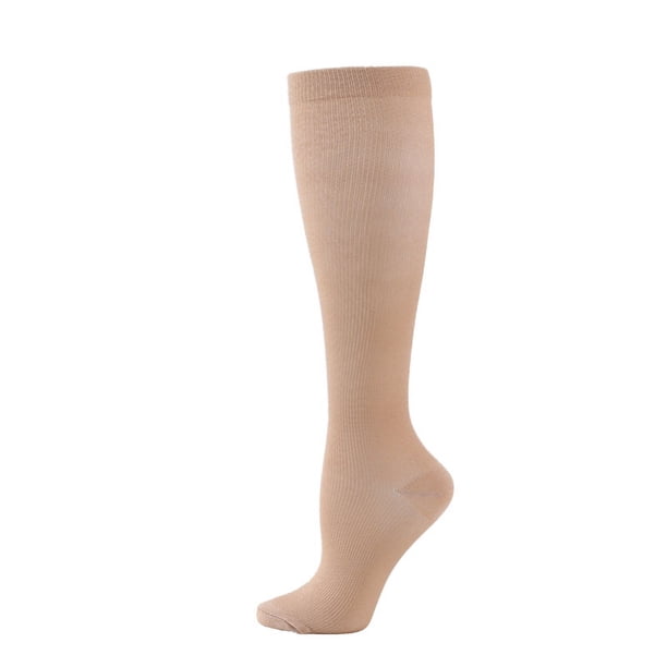 Calcetines de compresión de poliéster de color sólido, planos, para saltar la cuerda, para montar a caballo, para correr, para pantorrillas, transpirables, para adultos, elásticos