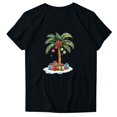 thumbnail image 4 of Blusas de Manga Corta para las Mujeres Divertida Impresión Cuello Redondo Camiseta Vintage, Blusas de Primavera para las Mujeres, 4 of 5