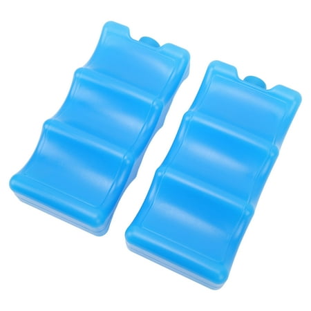 Riousery Reusable Breastmilk Ice Pack Contoured Freezer Pack Blue Ice Box for Working Mothers Long Lasting Breast Pump Bag Accessories (8.27 x 3.94 x 1.97 inches / 21 x 20 x 5 cm, 2 Pieces)