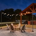 thumbnail image 5 of Dextrus 6 Pack String Light Pole, 11ft 4-in-1 Outdoor String Light Pole Stand to Hang String Lights for Patio, Garden, Backyard, Wedding, Parties, Deck, Fence - Classic Black, 5 of 7