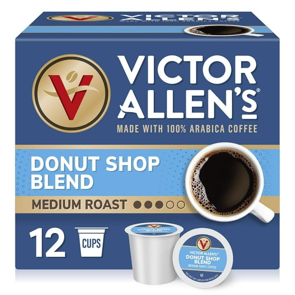Donut Shop Blend, Medium Roast, 12 Count, Single Serve Coffee Pods for Keurig K-Cup Brewers
