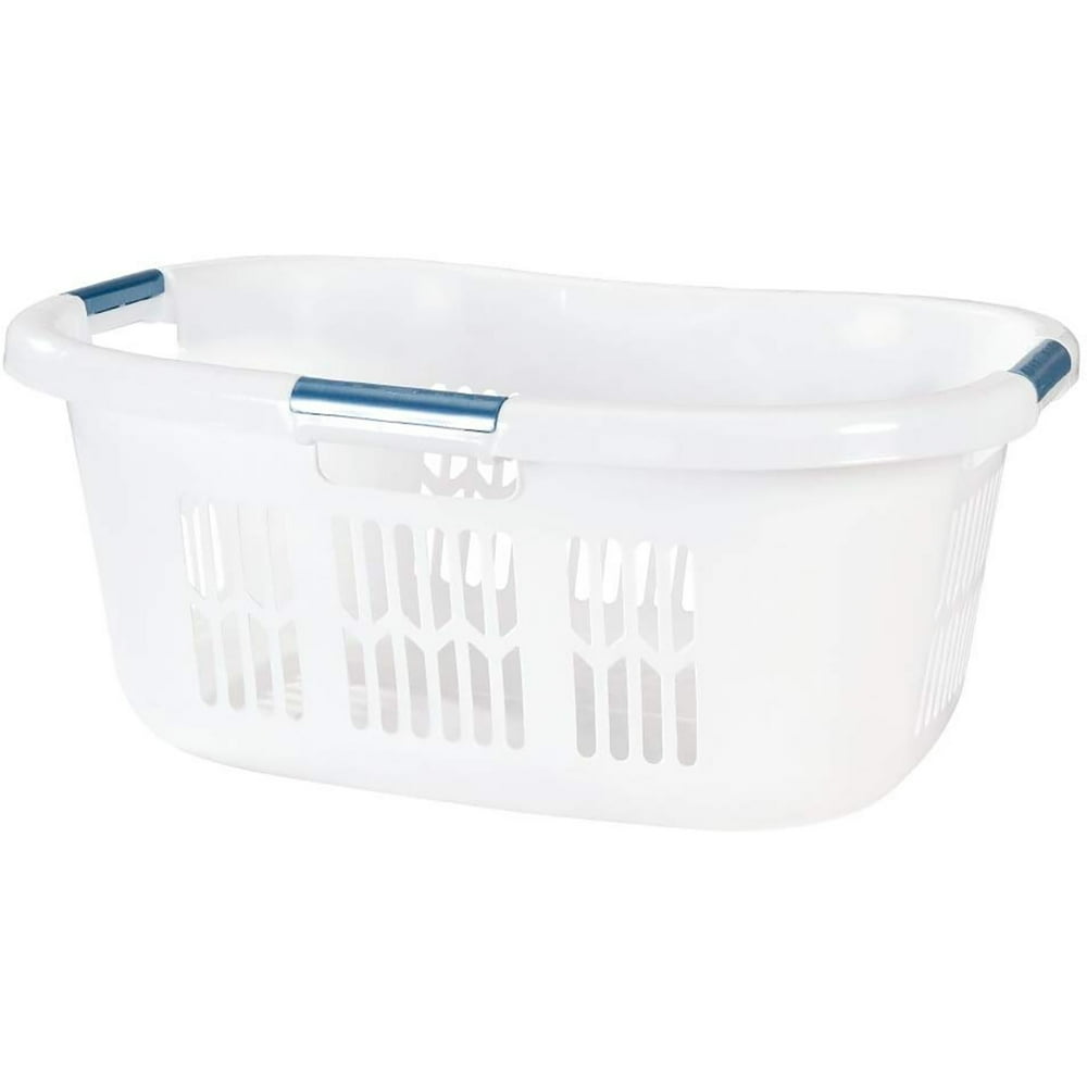 Rubbermaid 2.1 Bushel Large HipHugger Portable Plastic Laundry Basket