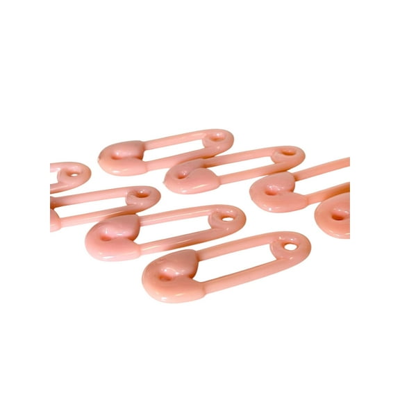 Pink Plastic Baby Safety Pin Favors 2.5 (72 pieces)