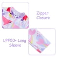 thumbnail image 6 of Girls Swimsuits with Long Sleeve Rash Guard 3PCS Toddler Ruffled Bathing Suit Girl for 4-8 Years, 6 of 8