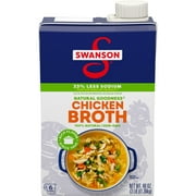 Swanson Natural Goodness 33% Less Sodium Chicken Broth, 48 oz Carton